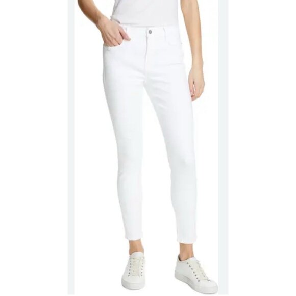 Frame Denim White Skinny Karlie Crop Ankle Jeans Sz 26 Stretch Casual Summer - Picture 1 of 6